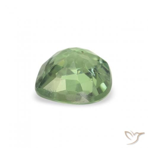 Zafiro Verde salvia claro natural de 0.62 ct, Corazón, VS