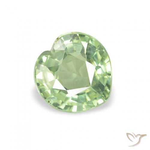 0.64ct Natural Verde bosque Zafiro, Corazón, VS