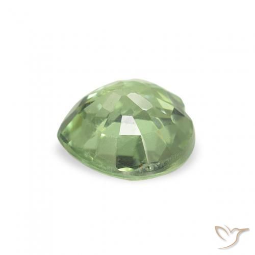 Zafiro Verde bosque natural de 0.64 ct, Corazón, VS