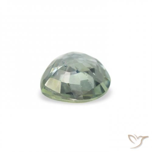 Zafiro Verde claro natural de 0.61 ct, Corazón, VS