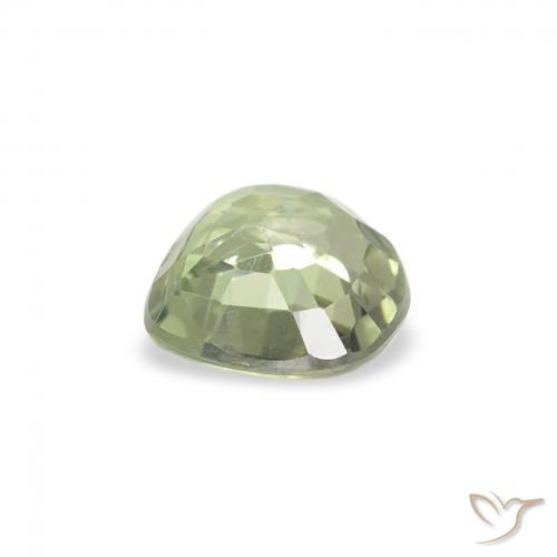 Zafiro Verde claro natural de 0.61 ct, Corazón, VS