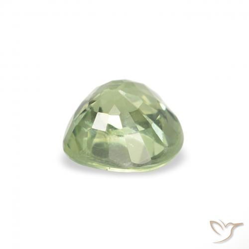 Zafiro Verde claro natural de 0.74 ct, Corazón, VS
