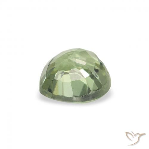 Zafiro Verde bosque natural de 0.68 ct, Corazón, VS