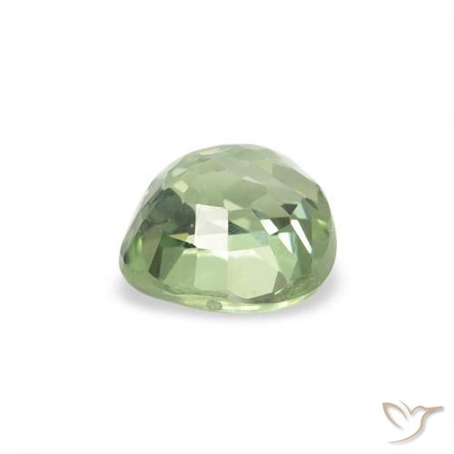 Zafiro Verde pálido natural de 0.76 ct, Corazón, VS