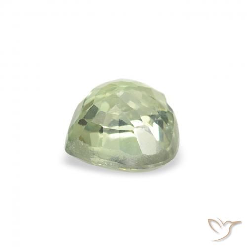 Zafiro Verde salvia muy claro natural de 0.71 ct, Corazón, VS