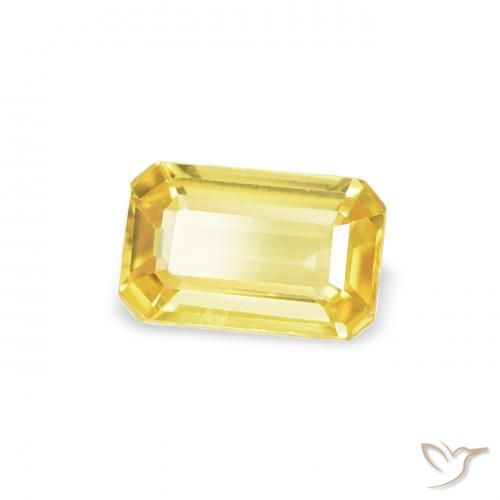 Zafiro Amarillo toscana natural de 0.41 ct, Corte Octágono / Esmeralda, VS