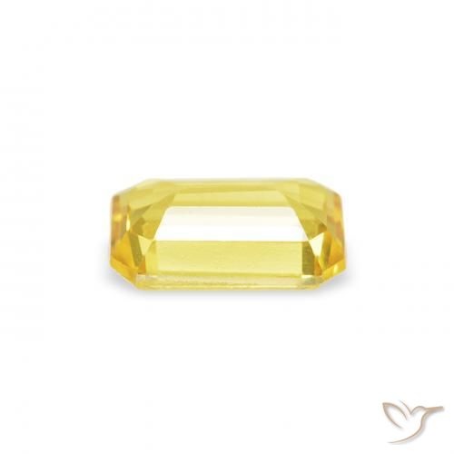 Zafiro Amarillo toscana natural de 0.41 ct, Corte Octágono / Esmeralda, VS