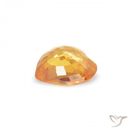 Zafiro Dorado naranja natural de 0.32 ct, Corazón, VS