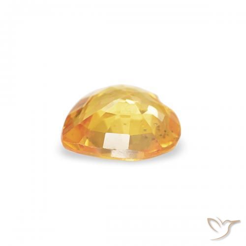 Zafiro Dorado claro natural de 0.34 ct, Corazón, VS