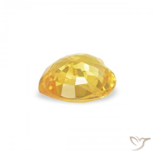 Zafiro Dorado medio natural de 0.36 ct, Corazón, VS