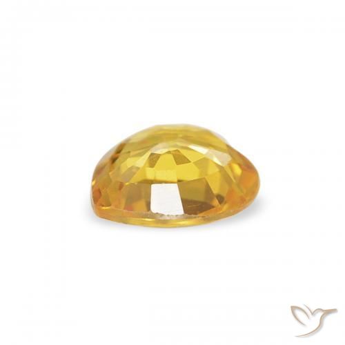 Zafiro Naranja dorado natural de 0.40 ct, Corazón, VS