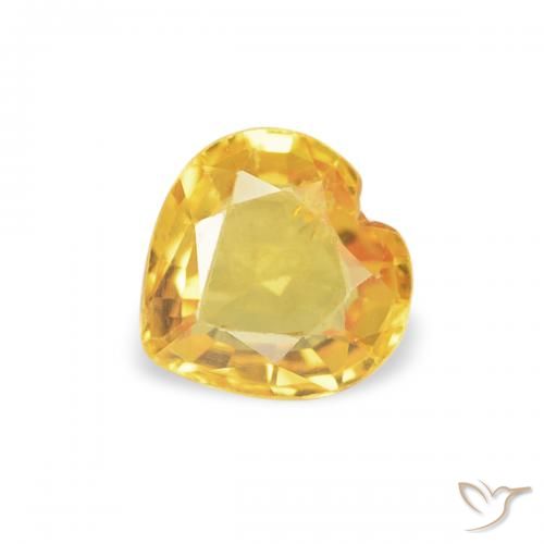 0.42ct Natural Dorado Zafiro, Corazón, VS