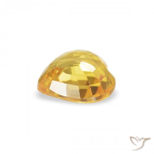 Zafiro Dorado natural de 0.42 ct, Corazón, VS
