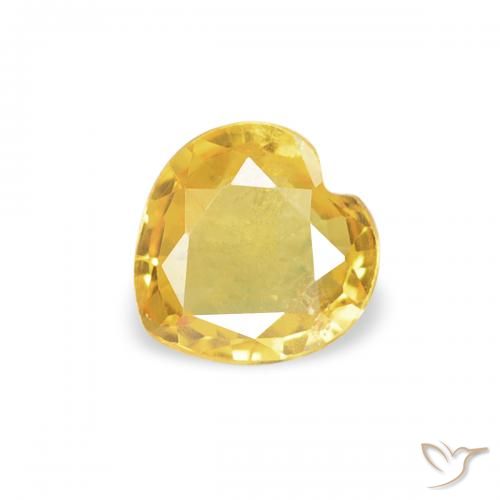 0.34ct Natural Dorado Zafiro, Corazón, VS