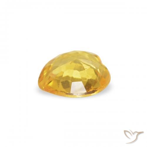 Zafiro Dorado natural de 0.34 ct, Corazón, VS