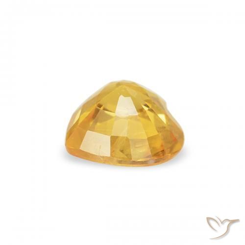 Zafiro Dorado claro natural de 0.43 ct, Corazón, VS