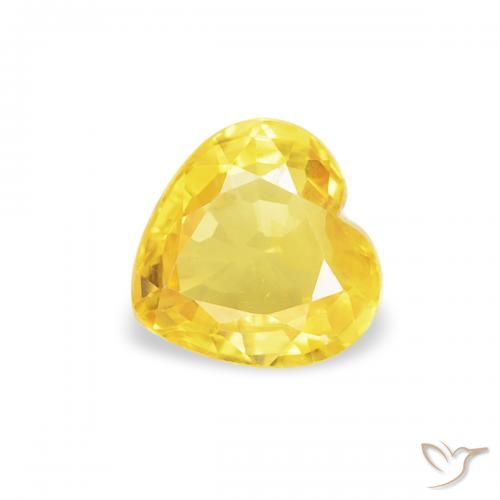0.40ct Natural Amarillo abejorro Zafiro, Corazón, VS