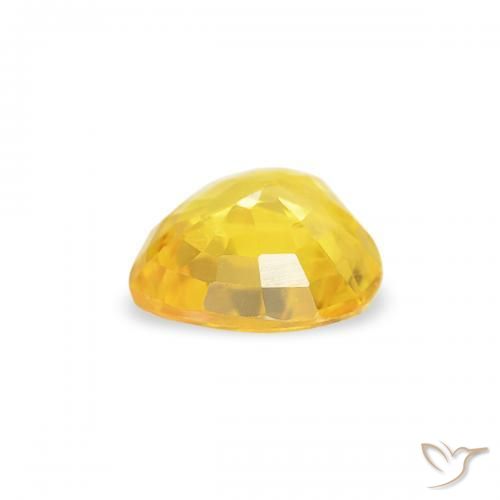 Zafiro Amarillo abejorro natural de 0.40 ct, Corazón, VS