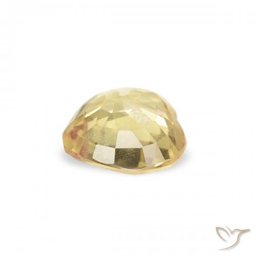 Zafiro Amarillo-dorado claro natural de 0.40 ct, Corazón, VS