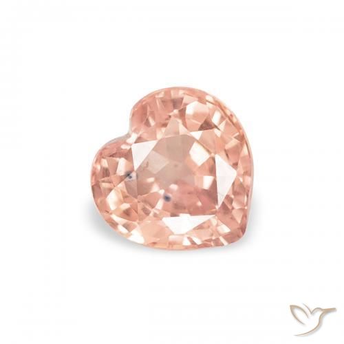 Zafiro Rosado claro natural de 0.44 ct, Corazón, VS