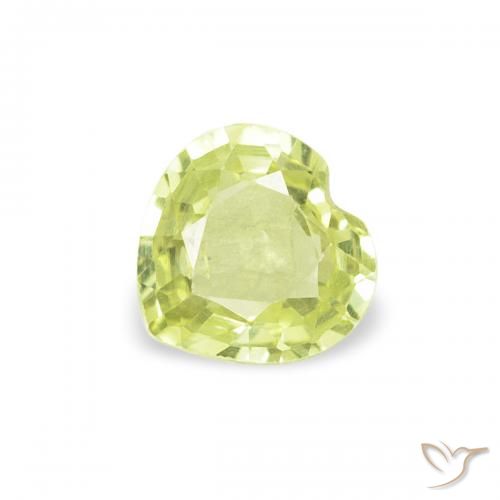 0.36ct Natural Verde lima Zafiro, Corazón, VS