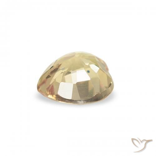 Zafiro Amarillo claro natural de 0.43 ct, Corazón, VVS-VS