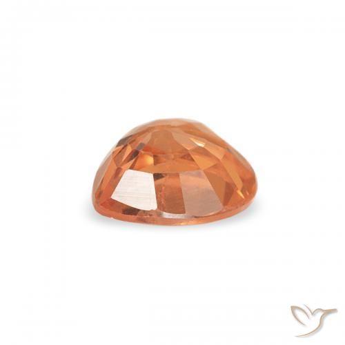 Zafiro Naranja claro natural de 0.43 ct, Corazón, VS