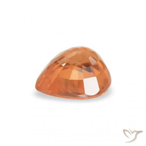 Zafiro Naranja claro natural de 0.42 ct, Corazón, VS