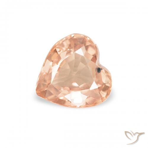 0.42ct Natural Naranja tigre claro Zafiro, Corazón, VVS-VS