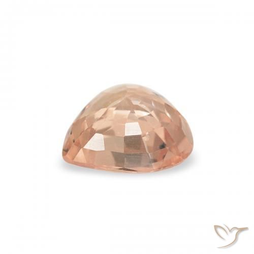 Zafiro Naranja tigre claro natural de 0.42 ct, Corazón, VVS-VS