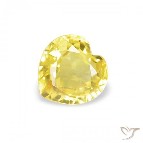 0.40ct Natural Amarillo claro Zafiro, Corazón, VVS-VS