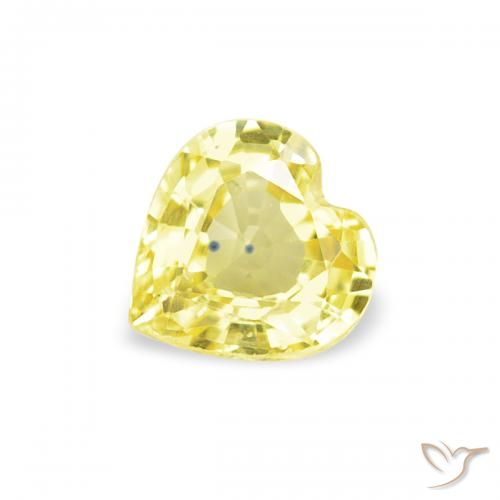 0.41ct Amarillo claro Zafiro, Corazón, VVS-VS