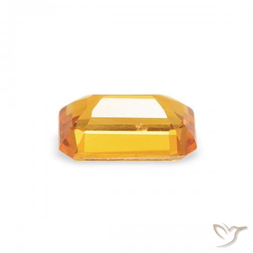 Zafiro Dorado naranja natural de 0.41 ct, Corte Octágono / Esmeralda, VS