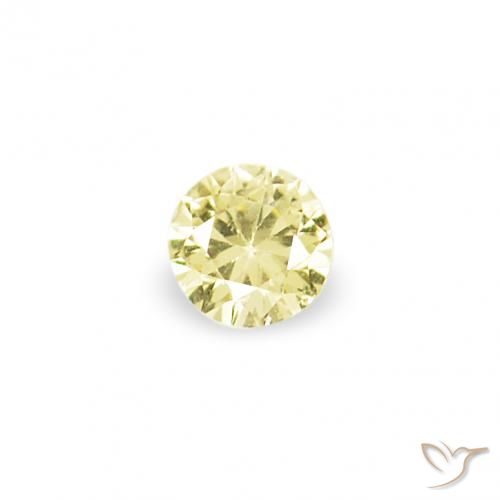 1.52ctw Natural Amarillo claro Zafiro, Redondo, VVS-VS