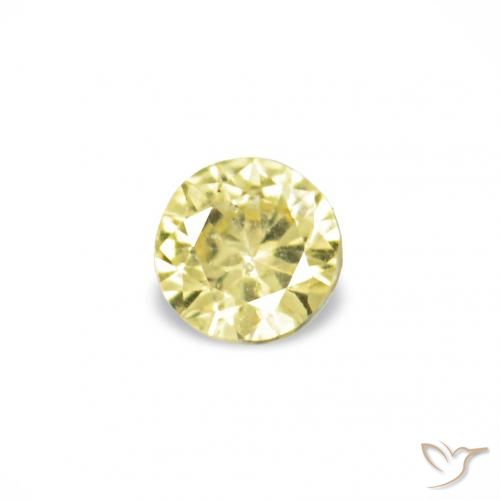 1.53ctw Amarillo claro Zafiro, Redondo, VVS-VS