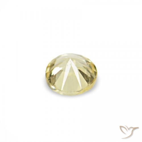 Gemas de Zafiro Amarillo laguna claro natural de 1.53 ct, Redondo, VVS-VS
