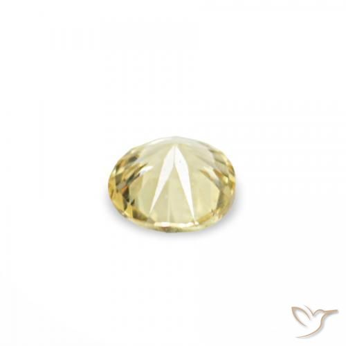 Gemas de Zafiro Amarillo laguna claro natural de 1.55 ct, Redondo, VVS-VS