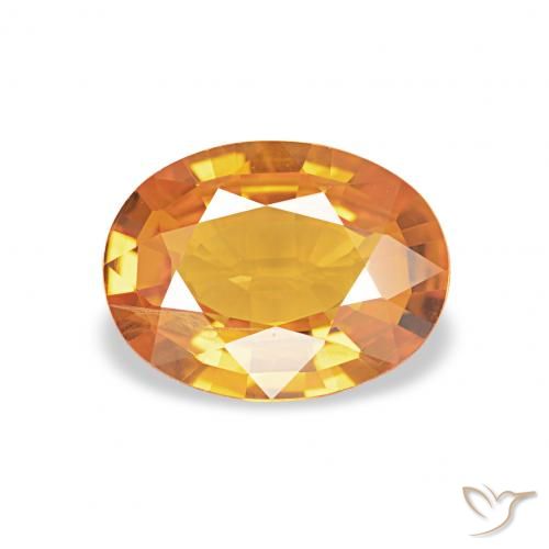 1.33ct Natural Naranja rojizo Zafiro, Ovalada, SI-I1
