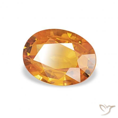 Zafiro Naranja rojizo natural de 1.33 ct, Ovalada, SI-I1