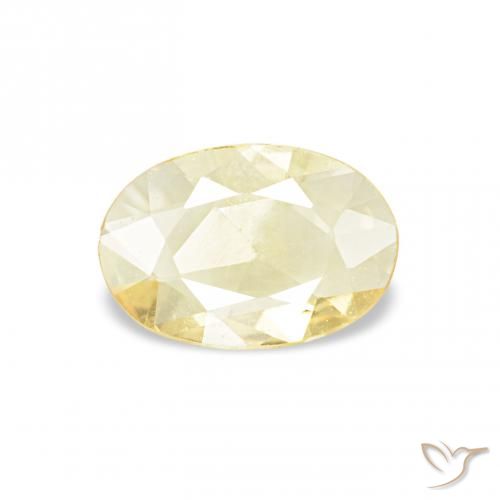 0.30ct Amarillo claro Zafiro, Ovalada, VVS