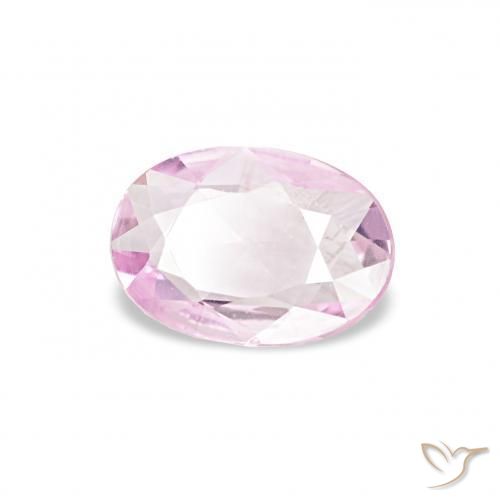 Zafiro Rosado-púrpura claro natural de 0.30 ct, Ovalada, VVS