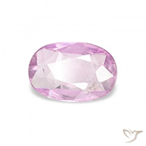 Zafiro Púrpura-violeta rosáceo claro natural de 0.40 ct, Ovalada, VVS