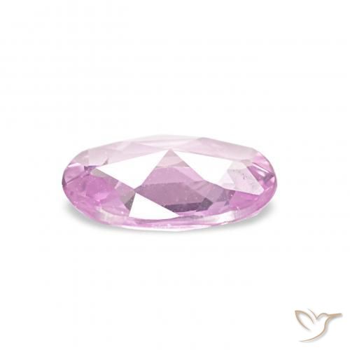 Zafiro Púrpura-violeta rosáceo claro natural de 0.40 ct, Ovalada, VVS