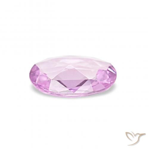 Zafiro Púrpura rosáceo claro natural de 0.32 ct, Ovalada, VVS