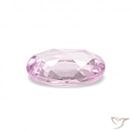 Zafiro Rosado-púrpura claro natural de 0.43 ct, Ovalada, VVS
