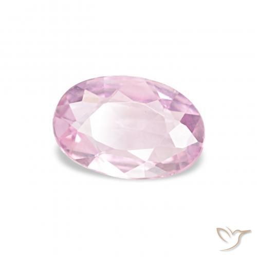 Zafiro Rosado claro natural de 0.42 ct, Ovalada, VS