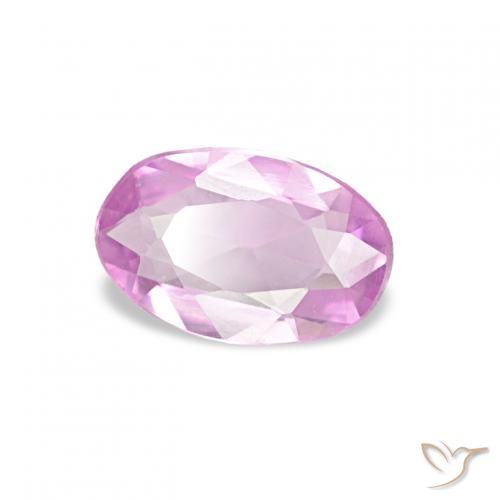 Zafiro Púrpura claro natural de 0.33 ct, Ovalada, VVS