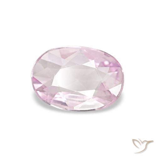 Zafiro Rosado cereza claro natural de 0.43 ct, Ovalada, VVS