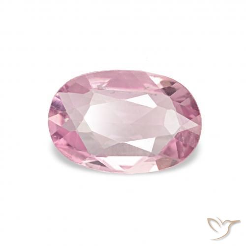 Zafiro Rosado claro natural de 0.43 ct, Ovalada, VVS