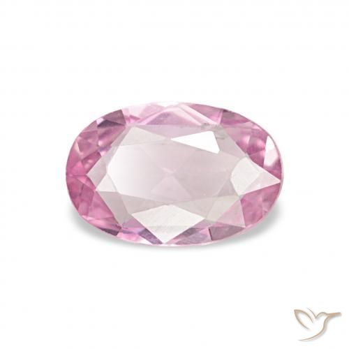 Zafiro Rosado Bubblegum natural de 0.48 ct, Ovalada, VVS